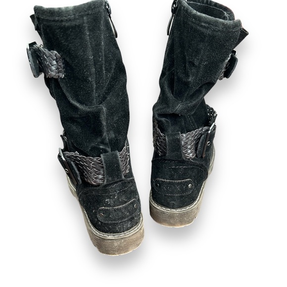 Roxy faux suede motorcycle style boots - Picture 4 of 9